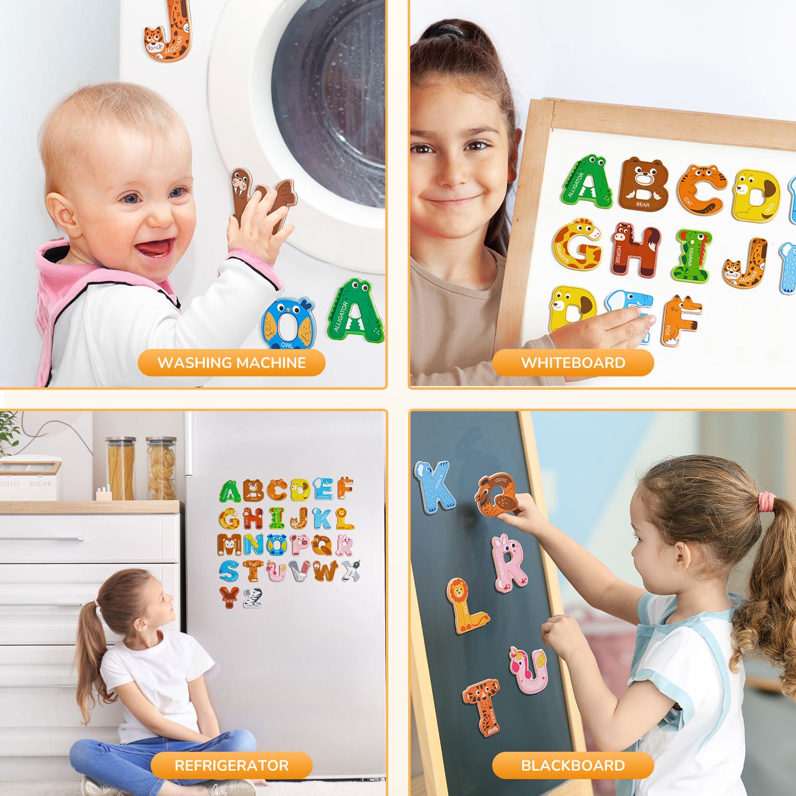 Joycat High Quality Wooden Fridge Magnet Educational Toys for Promotions and Gifts Wholesale Magnetic Sticker in Various Shapes