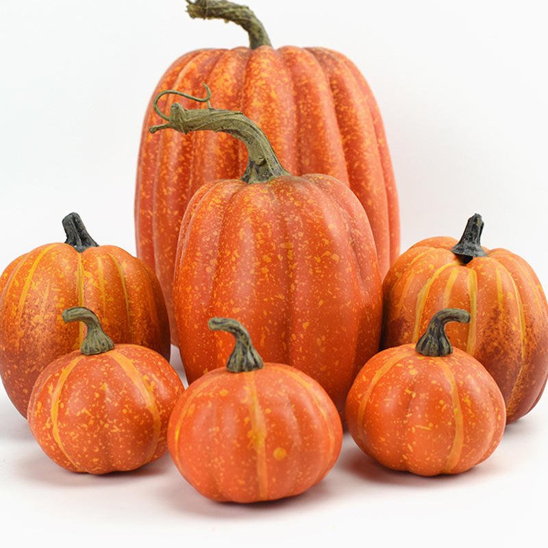 Small DIY Halloween Polyfoam Crafts Pumpkin Ornament Decoration Foam Simulation Model Props for Wholesale