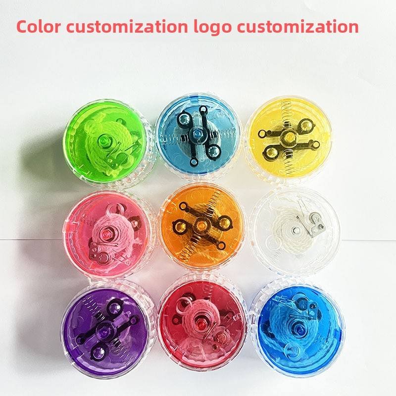 LED Flash Glowing Yo-Yo for Kids Cross-Border Plastic Clutch Pull String Yoyo Ball for Wholesale Processing Promotional Toys