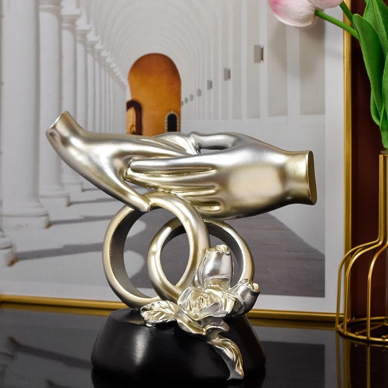 Creative love Gesture Home Decor Hold Your Hand Embrace Each Other Wedding Gifts Resin Crafts Statue for Valentine's Day
