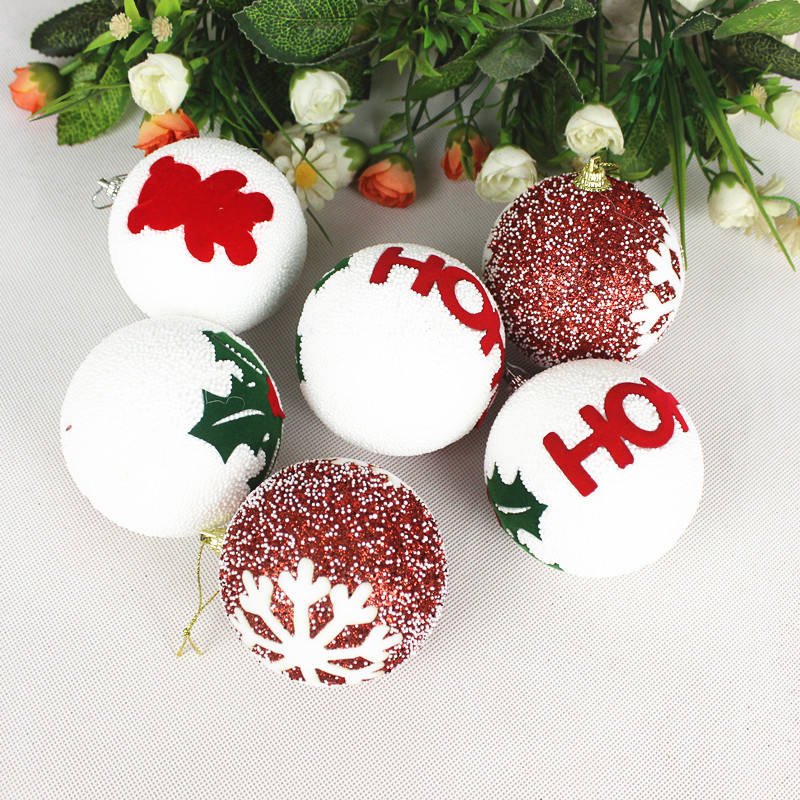 Hot Sale Custom Handmade Polyfoam Christmas Balls Ornament UV Printing Eco-Friendly Custom Logo for Outdoor Home Decor Gifts