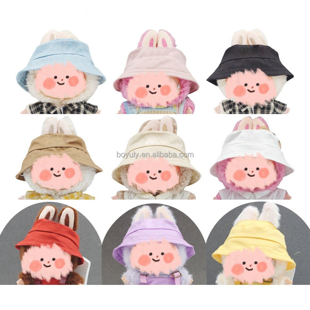 Wholesale 17cm Doll Clothes and Hat Accessories Bucket Hat Cap Decorative Doll Promotional Toys