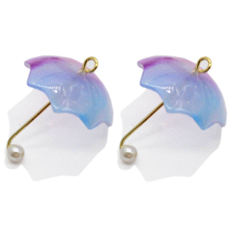 Colorful Plastic 3D Mini Heart Umbrella Charms for Dollhouse Miniature Pendant Diy Earrings Necklace Key Chain Accessories