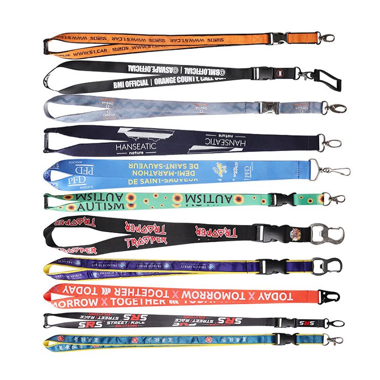 Logo Led Strap Pvc High Quality Laynard Polyester Custom Keychain Lanyard With Clear Id