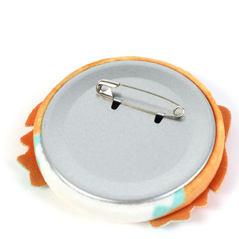 Factory Wholesale Metal Craft Button Badges, Custom Logo Pins, Round Buttons 58Mm/78Mm Custom 3D Plush Head Button Pins