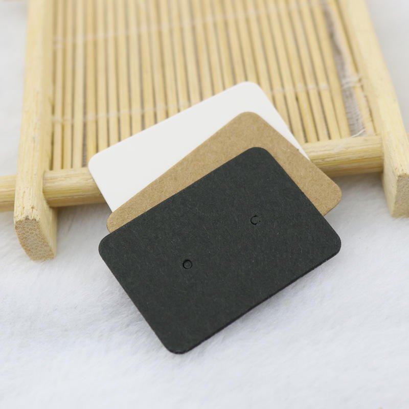 Lot 100 Custom Kraft Paper Display Cards Jewelry Shape Earrings Rings Necklaces Pulp Material PE Coating Clothing Chemical