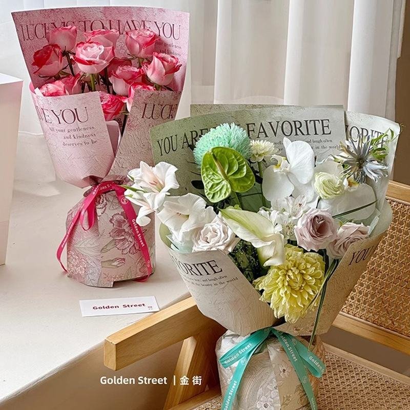XiMengHuaYuan Biodegradable Starch Coated Craft Paper Art Material Wind Flower Bundle Wrapping Paper Compatible Gravure Printing