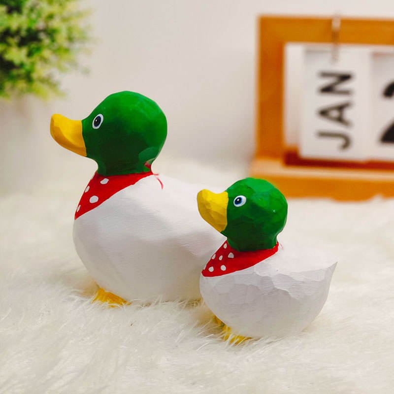 Cute Creative Animal-Themed Desktop Ornaments Handmade Solid Wood Cultural Handicraft