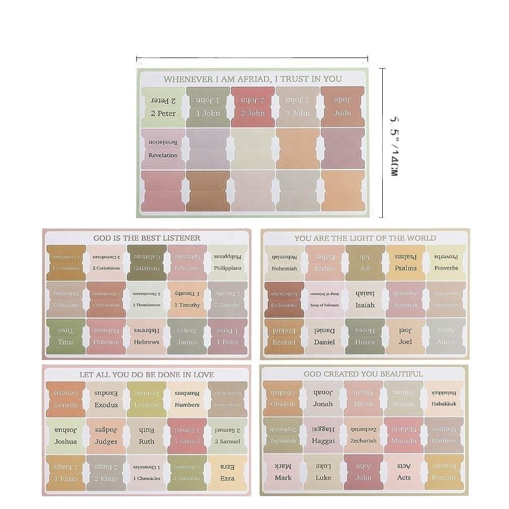 Customize Index Labels Stickers Various Colors Adhesive Bible Tabs Personalize DIY Decoration Stickers Stationery Supplies