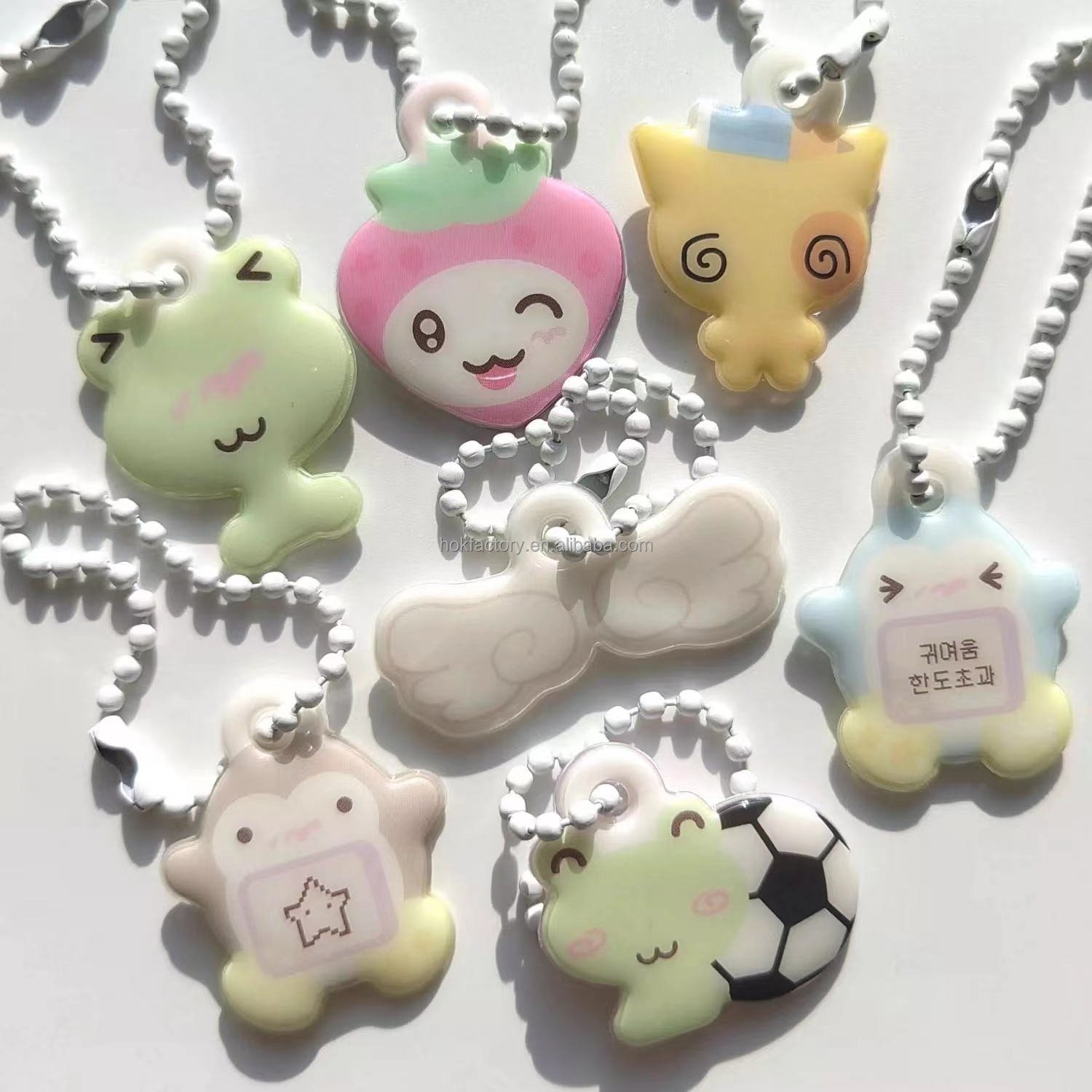 Low Moq Custom PVC Puffy Keychain Cute Cartoon Bag Key Chain Mini Keyring Ornament Bag Purse Charm Accessories