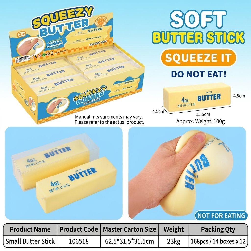 Promotional Toys Butter Stick Squishy Toys Stress Relief 4 Oz Butter Bar Taba Squishy Toy Party Gifts
