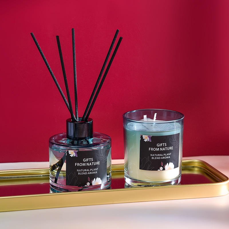 Christmas Aromatherapy Glass Candle Essential Oil Gift Set with Home Fragrance-GIFTS From NATURE Label