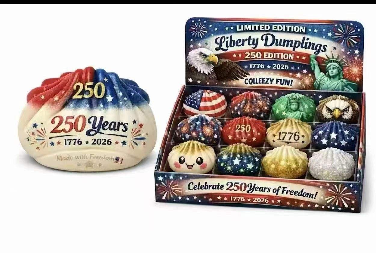 Dumpling Squishy Toy Glitter Steamed Bun Baozi Colorful Stress Ball Anti Stress Fidget Sensory Squeeze Toy Ball Promotional Toy
