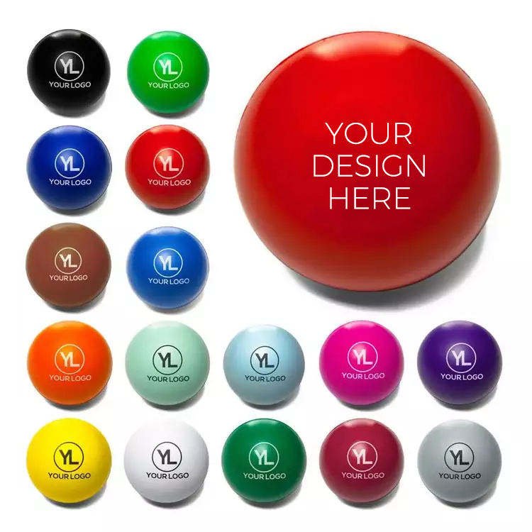 Manufacturer Promotional Gifts Pressure Reduction Custom Logo Color PU Foam Squeeze Stress Relief Ball Toys