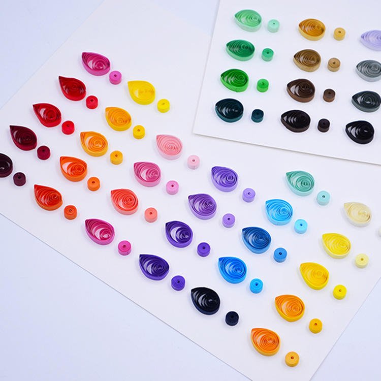 2022 New 36colours Handmade DIY Colorful Craft Quilling Paper Strips Set of 1*54cm