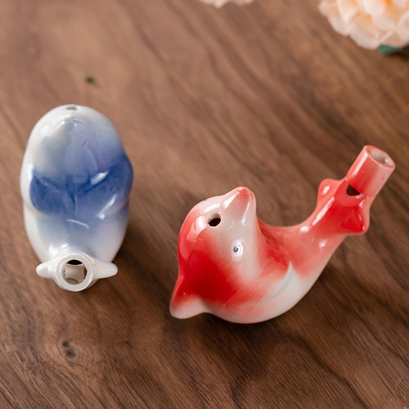 Scenic-area Waterfowl Whistles Street-vendor Wholesale White Porcelain Sound Effects Children's Gifts Peacock Promotional Toys