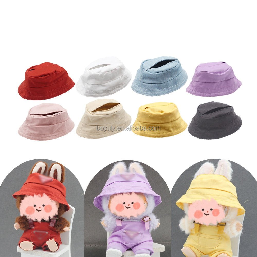 Wholesale 17cm Doll Clothes and Hat Accessories Bucket Hat Cap Decorative Doll Promotional Toys