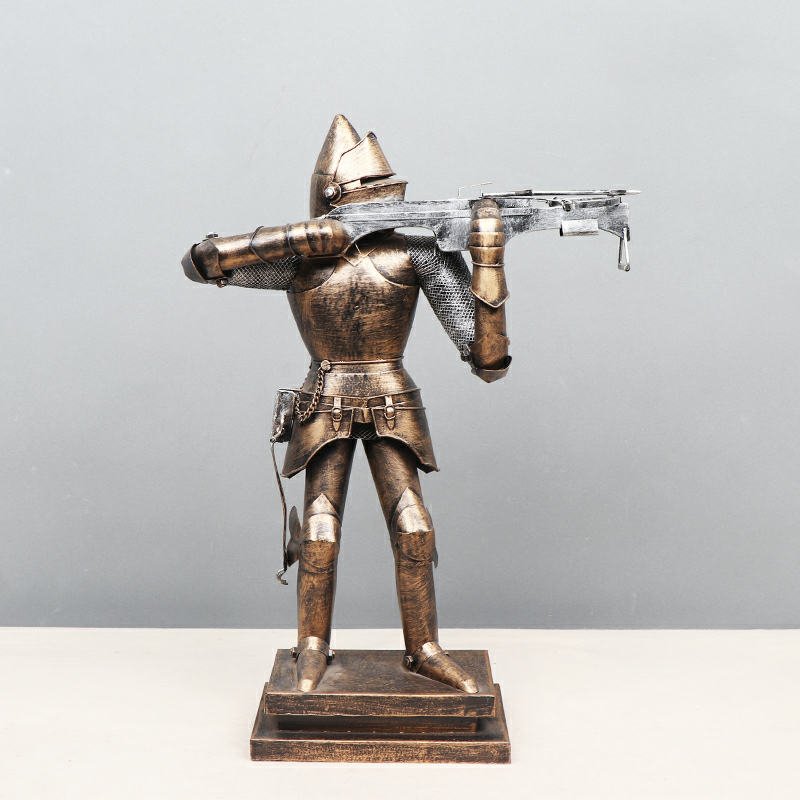 Craft Supplies Luxury Home Decor Statue Mini Pcs Handicraft Products Arts and Crafts Steel Handmade Archery Statue