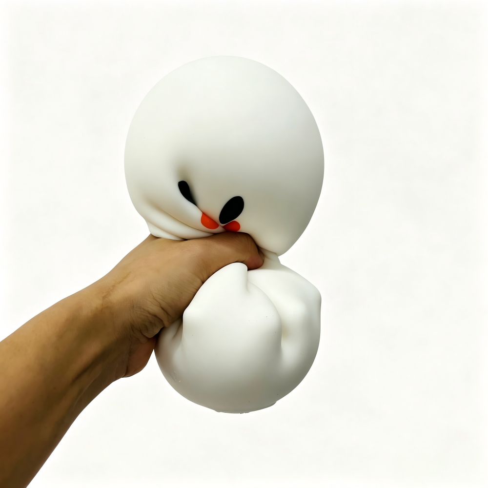 Halloween Ghost Squishy Stress Relief Squeeze Toy, Fidget Sensory Anti-Anxiety Desk Toy, Promotional Gift Toy for Kids & Adults