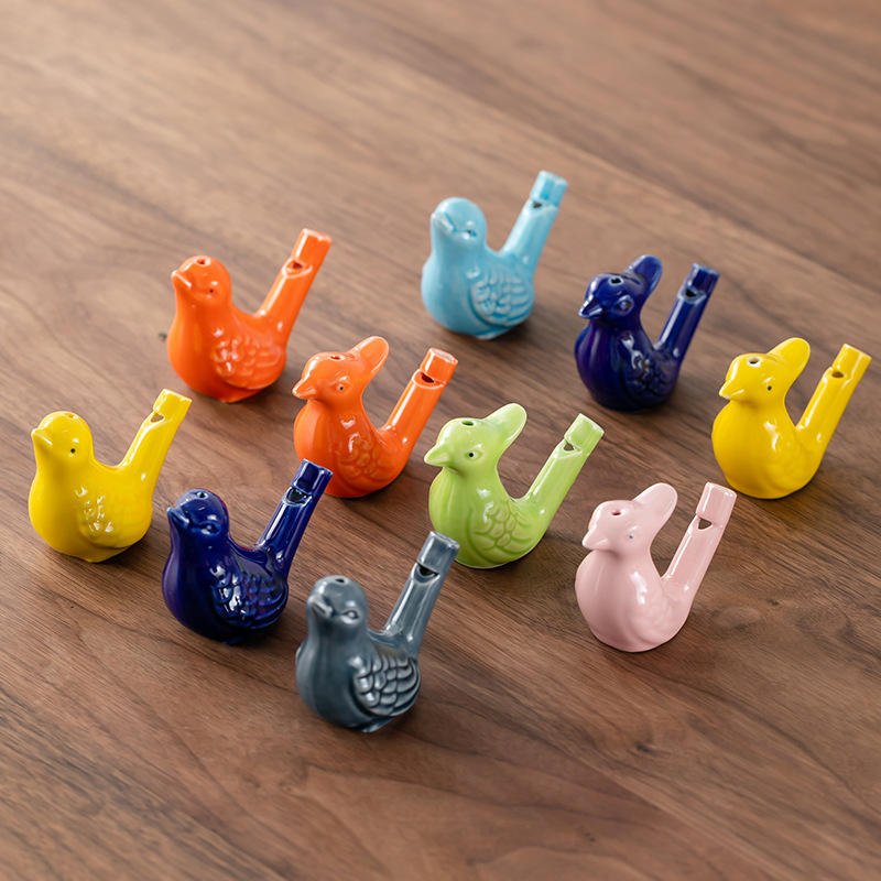 Scenic-area Waterfowl Whistles Street-vendor Wholesale White Porcelain Sound Effects Children's Gifts Peacock Promotional Toys