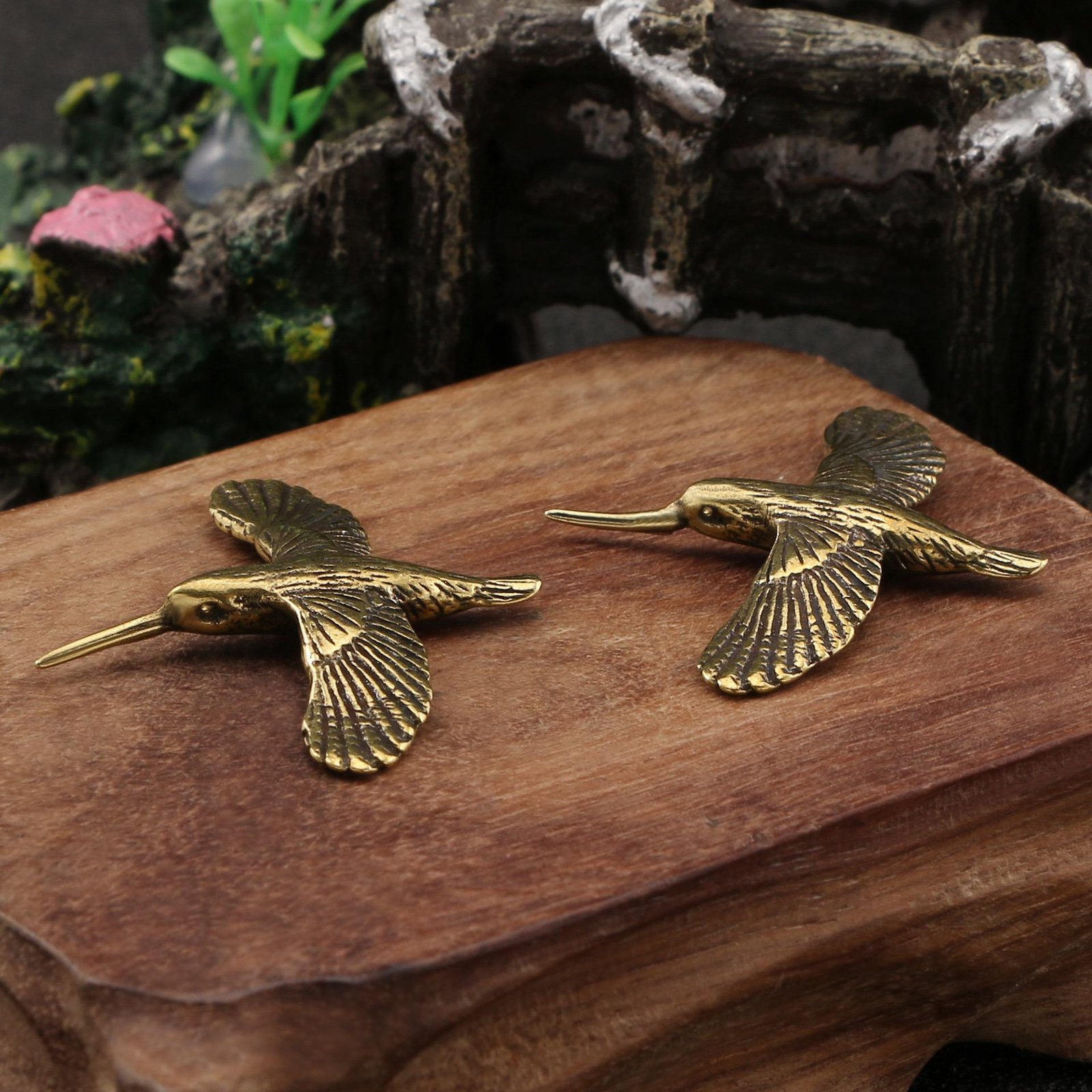1pc Brass Handmade Creative Fly Bird Ornaments Office Gifts Handicrafts Collecting Copper Ornaments