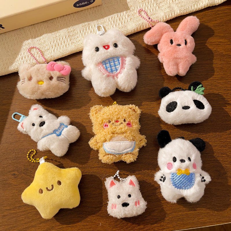 Customized Plush Keychain Character Manufacturer Cheap Price Kawaii Mini Promotional Stuffed Cute Animal Plush Keychain