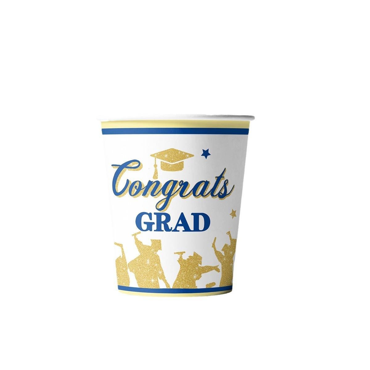 2024 Graduation Disposable Party Tableware Congrats Grad Theme Party Decoration Graduation Supplies Plates Napkins Tablecloth