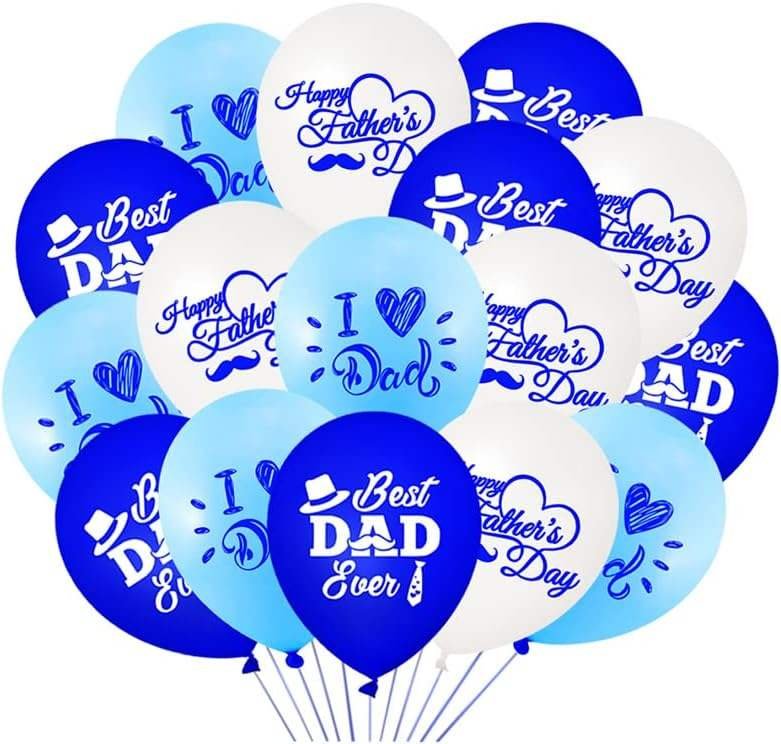Wholesale I Love Dad Latex Balloons for Father's Day Party Supplies18pcs/sets Father's Day Blue Balloons for Party Decorations