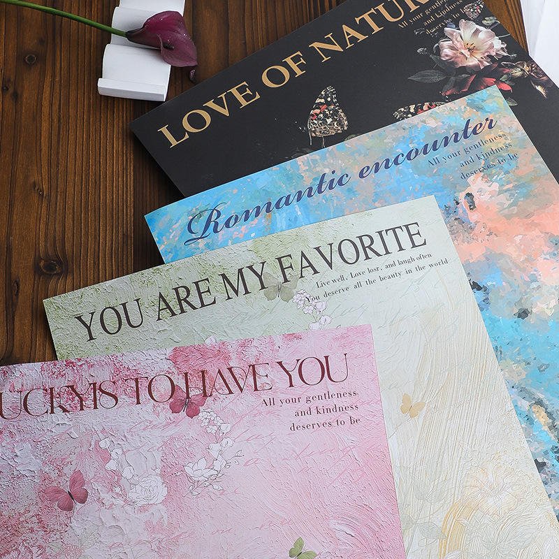 XiMengHuaYuan Biodegradable Starch Coated Craft Paper Art Material Wind Flower Bundle Wrapping Paper Compatible Gravure Printing