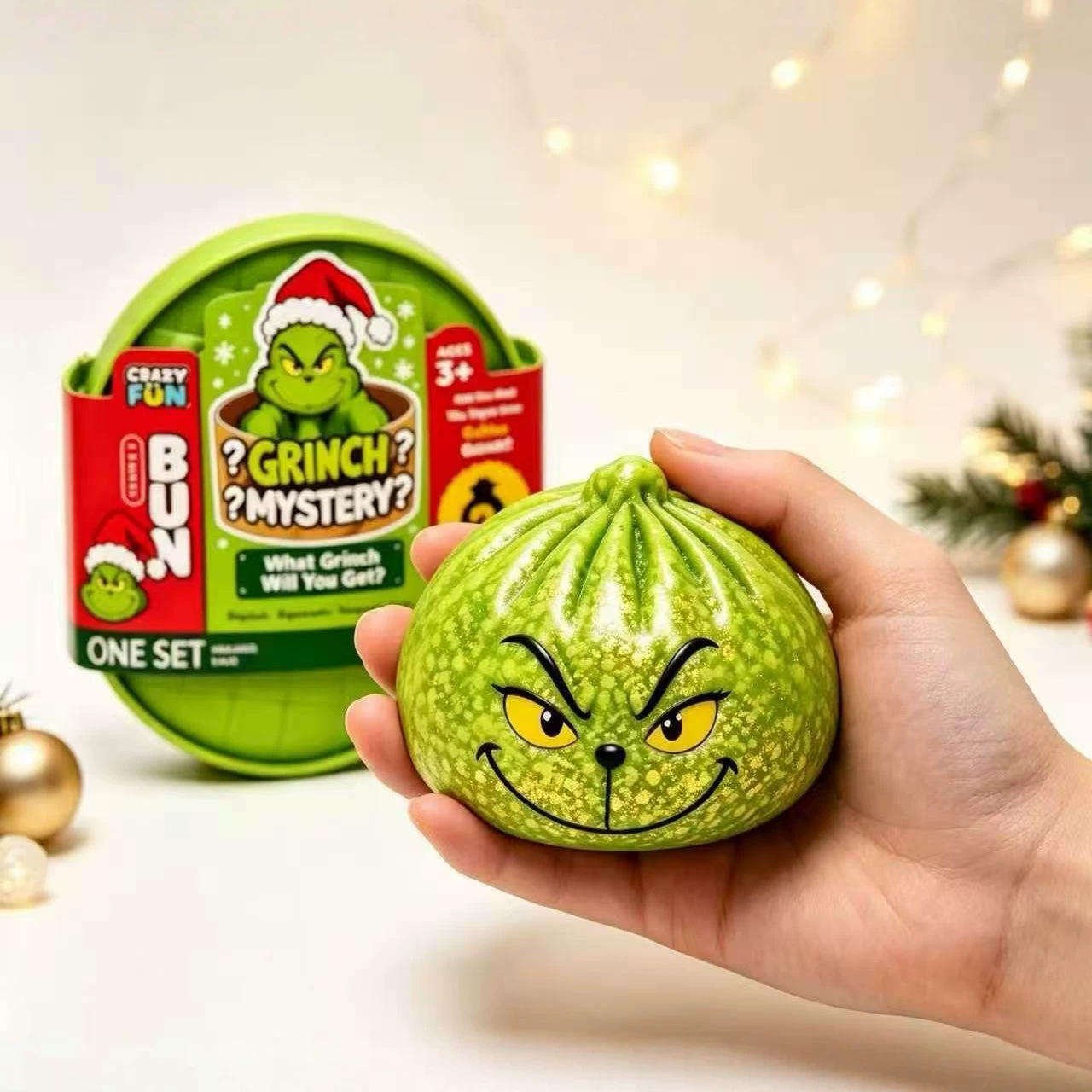 Halloween Grinch Style Dumpling Toy Slow Rebound Pressure Reducing Ball Soft Sensory Squeezing Toy, Hot Selling Promotional Toy