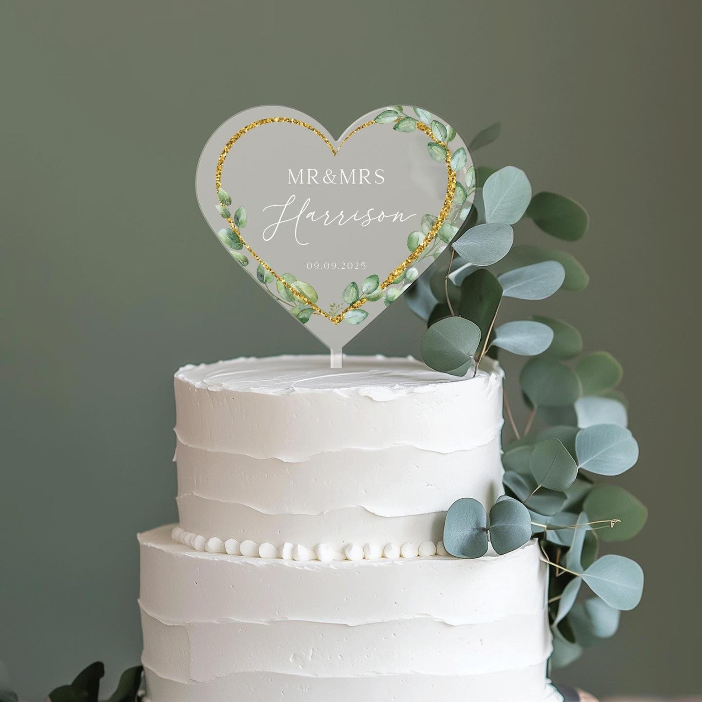 Clear Mr Mrs Acrylic Cake Topper for Bride and Groom Cake Topper Wedding or Anniversary Party Decoration Supplies