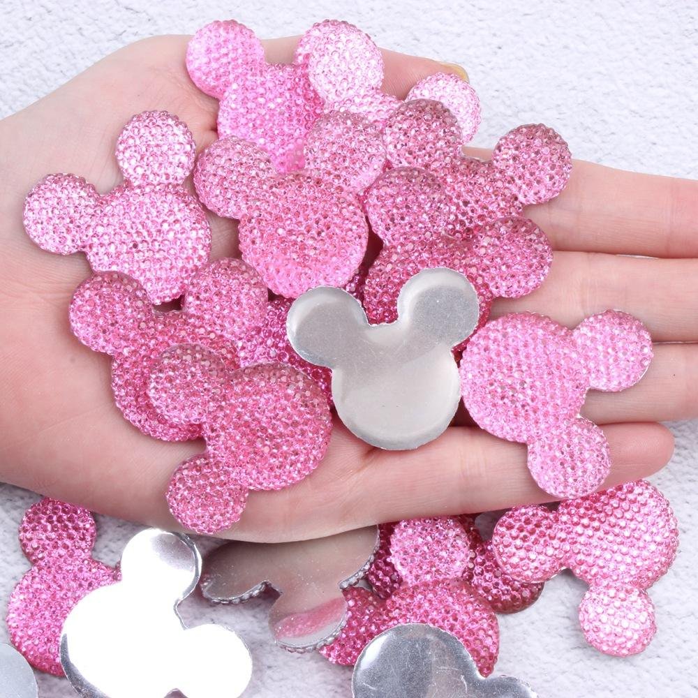 30*35mm Rhinestone Full Diamond Handmade Craft Accessories Cabochon Charms bear Charms Crystal Decoration Handmade Craft