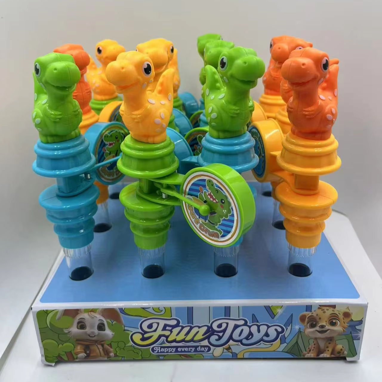 Cartoon Style Promotional Toys Dulces Y Juguetes Flashing Rattle Sweet Hard Candy Dulce Caramelo Made of Plastic