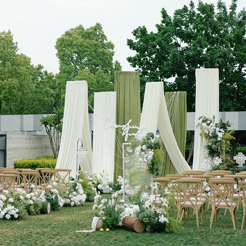 Modern Event Party Backdrop Supplies Metal T-shape Drape Stand for Wedding Decor