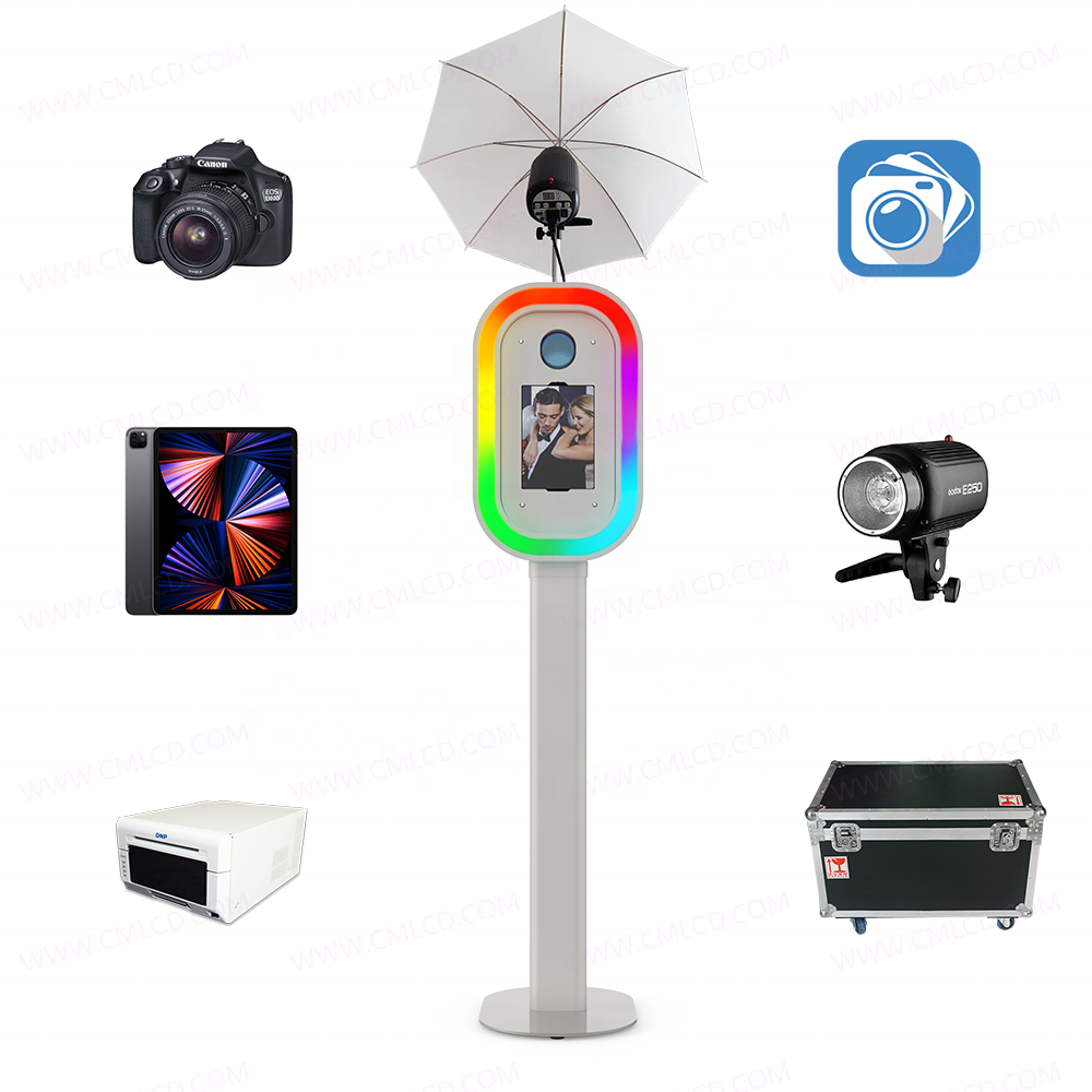 Party Photo Booth Machine 10.9/11/12.9 Inch iPad Instant Print Photo Booth Dslr Camera Photo Booth iPad Selfie Kiosk Metal case