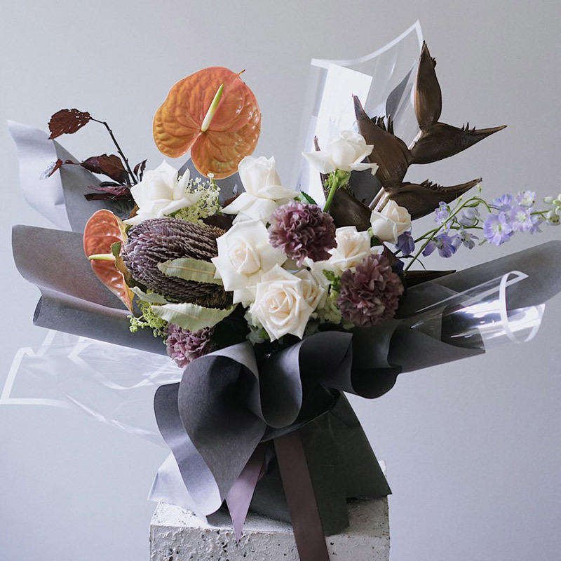 Border Opp Glass Paper Transparent Waterproof Gift for Packaging Floral Custom Bouquet Wrapping Paper Flowers Wrapping Paper