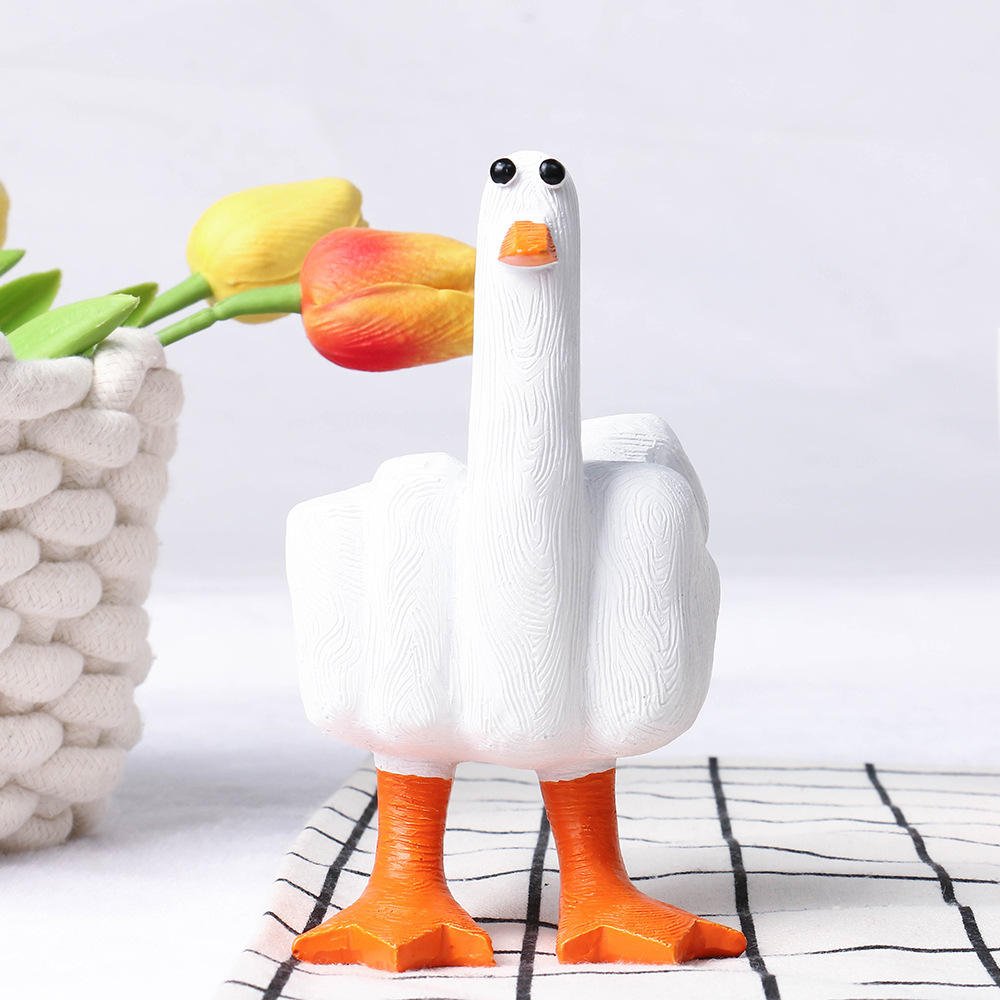 Duck Decorative Items. Entertaining Aspect Duck Statue Garden Resin Handicrafts Painted Fashion Display Pieces