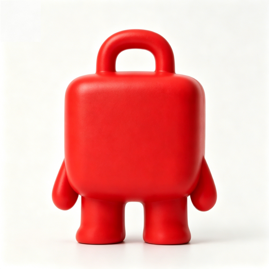 Wholesale Promotion Custom Blind Box Toy, Red Lock-shape PVC Art Figure, Designer Collectible Toys for Festival Promotion Gift