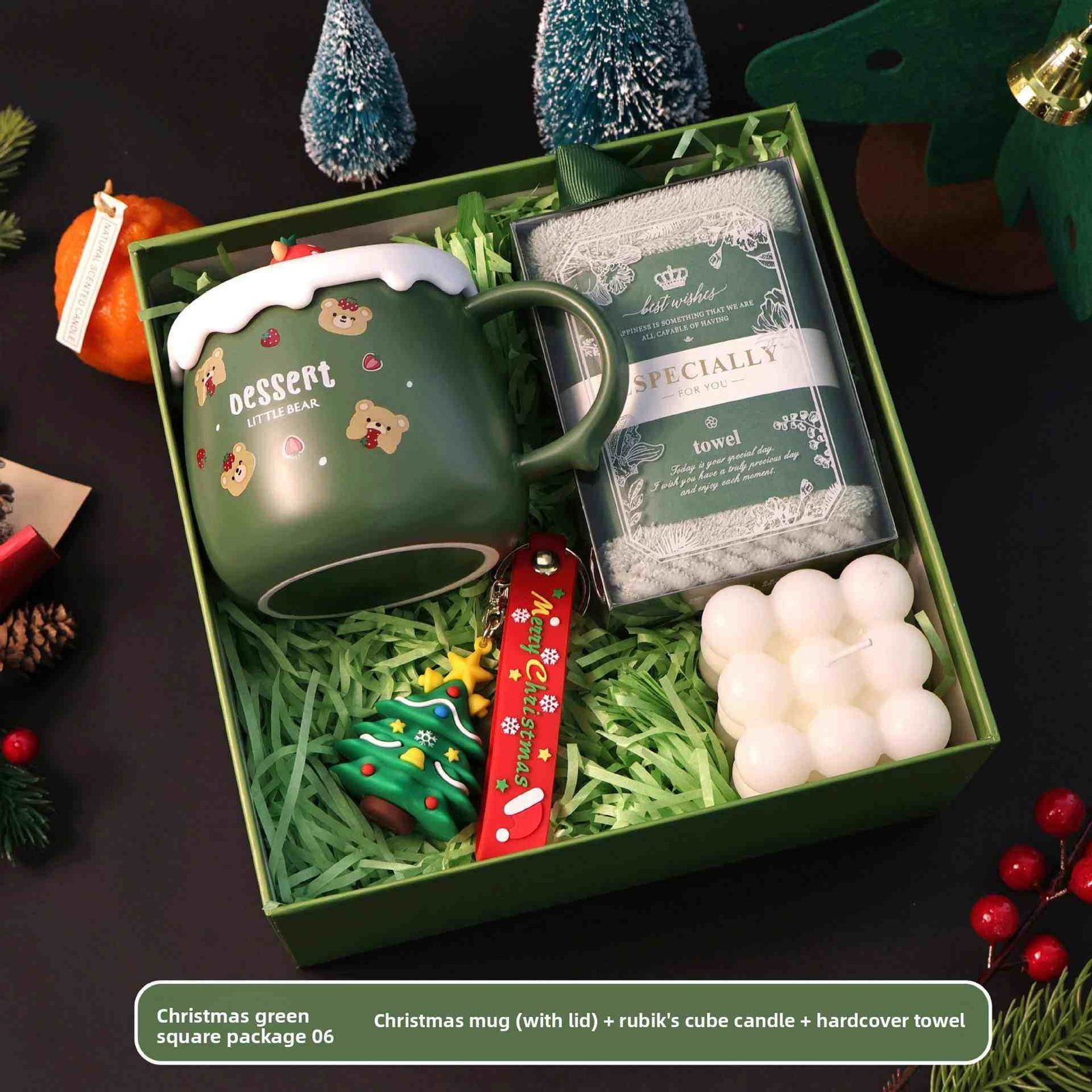 Custom Design Christmas Gift Luxury Box Tumbler Mug Ornaments Christmas Party New Year Gift Set