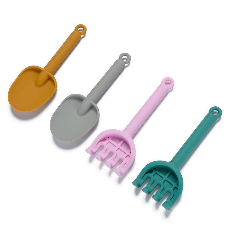Summer Promotion Toys CE/CPC Certified Kids Silicone Beach Toys, BPA-Free Portable Sand Shovels Summer Beach Toys