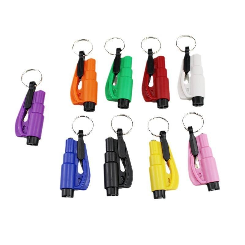 Muti Colors Self Defense Emergency Protection PVC Key Chain Bulk Supplies Women Safety WIndows Breaker Self Defense Keychain