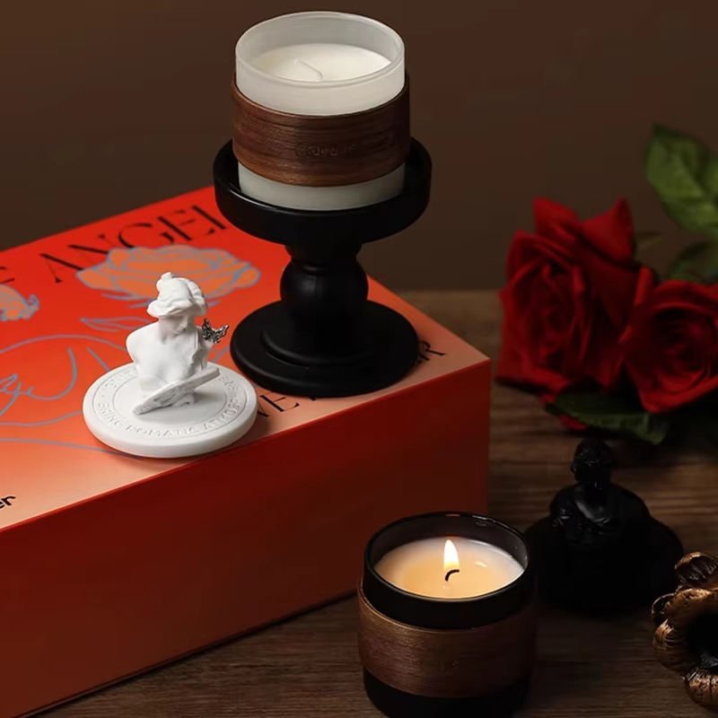 Promotional Gift Home Decoration Handmade Customized Logo Eco-Friendly Scented Candle Gift with Lid and Box for Holidays