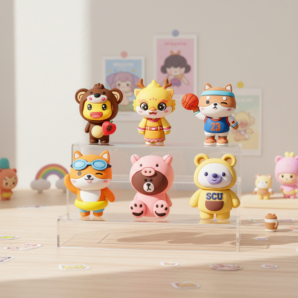 Custom Animal-Themed 3D PVC Figures Personalized Color Logo Cartoon Mystery Boxes Creative Cultural Collectible Artifacts