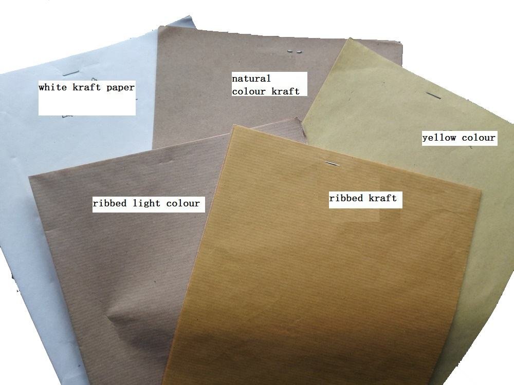 Moisture-Proof Ribbed Brown Craft Wrapping Paper