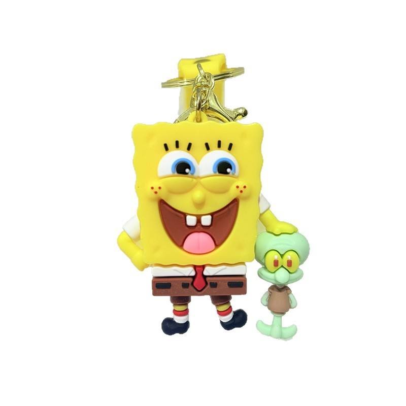 Star Cartoon Kawaii 3D Keychain Plastic Pendant for Book Bag Couple Car Keys Hanging Gifts