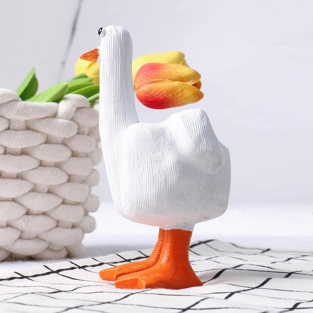 Duck Decorative Items. Entertaining Aspect Duck Statue Garden Resin Handicrafts Painted Fashion Display Pieces