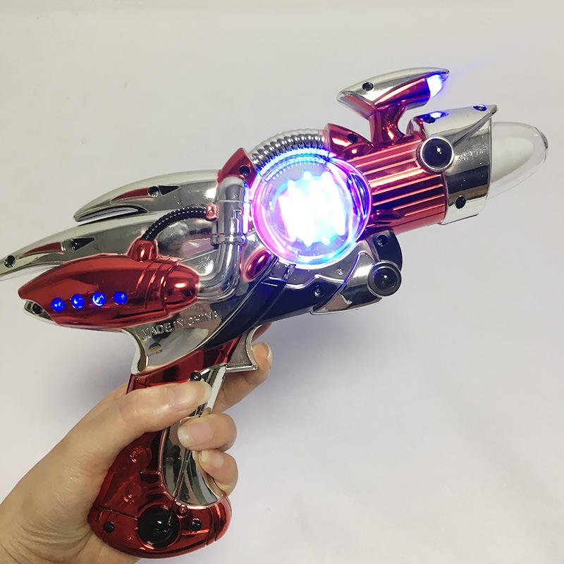 Children's LED Flash Spinning Ball Gun Toy with Sound Effects Holiday Gift Light-Up Toys Promotional Toy