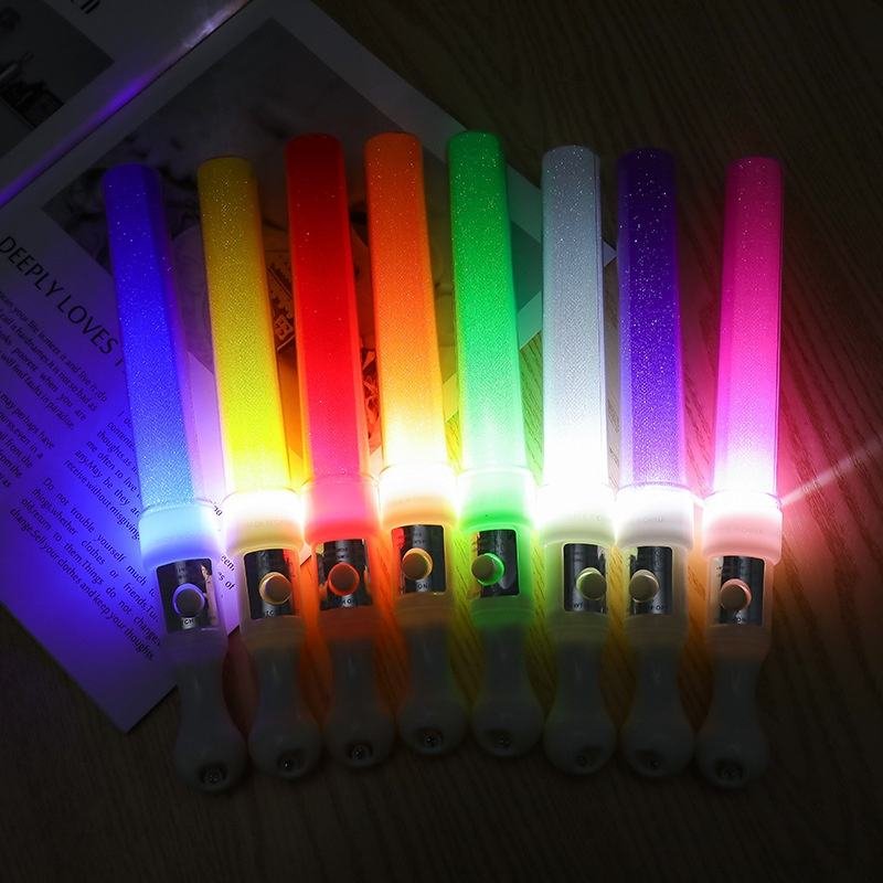 Manufacturer Wholesale Custom Logo Printed Handheld LED Light Sticks Concert Cheer Support Plastic Flashing Promotional Toys