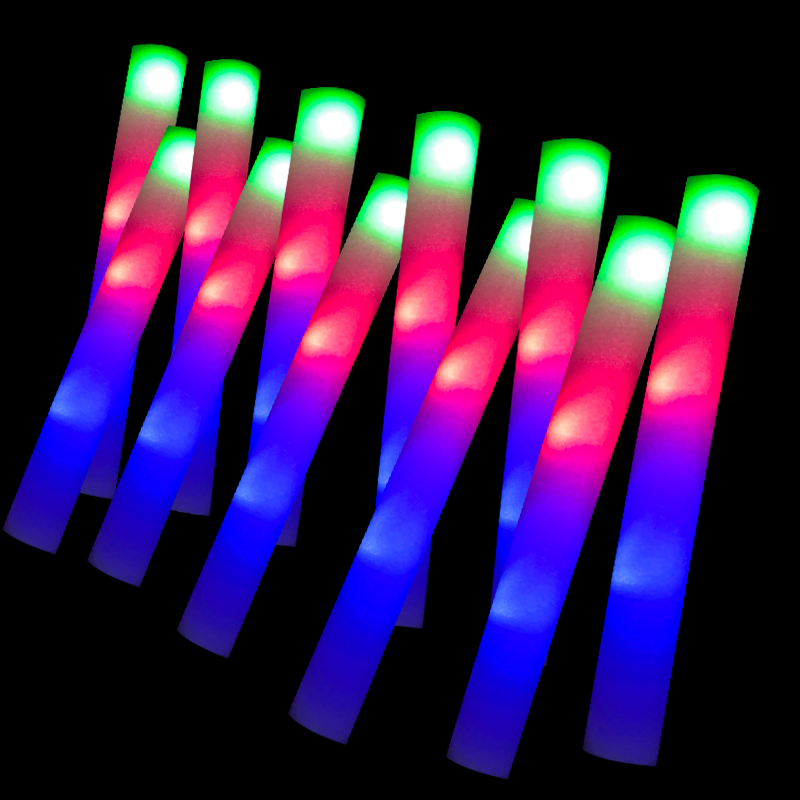 Cheer Tube Rgb Light Party Night Club Concert Event Decoration Toy Glow Sticks Bulk Colorful Led Foam Stick