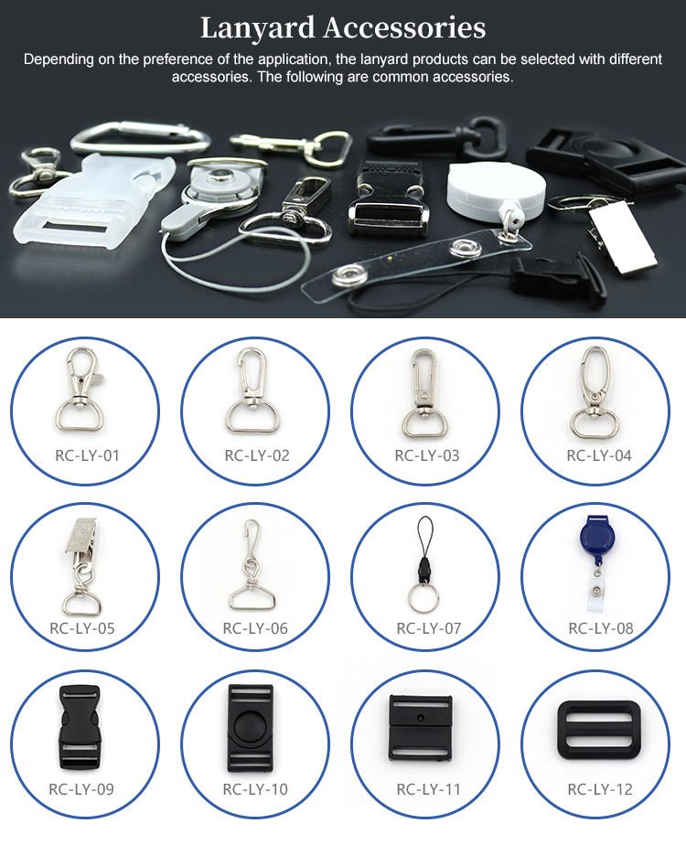 No Minimum Order Customized Polyester logo Woven Neck Strap Detachable Black Custom Embroidered Lanyard